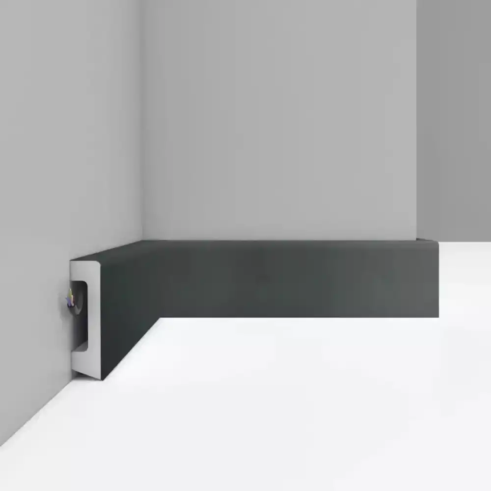 Плинтус черный D234-112 ДМ DECOMASTER Антрацит 58*16*2400 мм Плинтус черный D234-112 ДМ DECOMASTER Антрацит 58*16*2400 мм