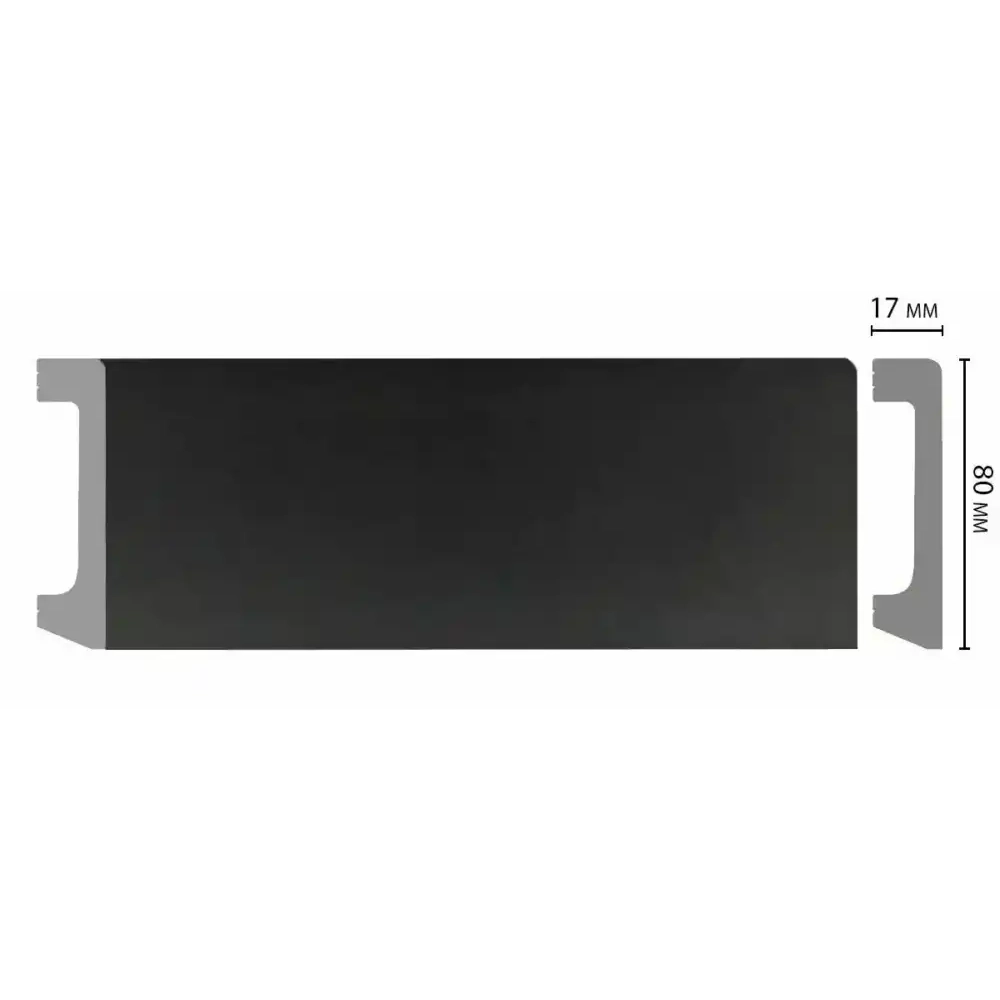 Плинтус черный D235-116 DECOMASTER 80*17*2400 мм Плинтус черный D235-116 DECOMASTER 80*17*2400 мм