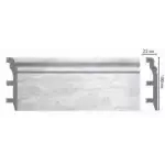 Плинтус напольный D232-1634 DECOMASTER Кварц белый 100*22*2400 мм