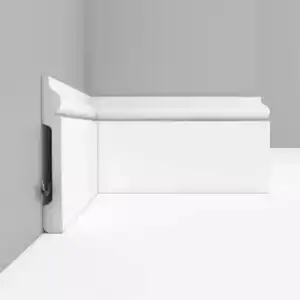 Плинтус белый D004-115 ДМ  DECOMASTER 120*15*2000 мм