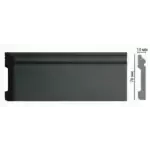 Плинтус черный D005-112 DECOMASTER антрацит 79*13*2400 мм