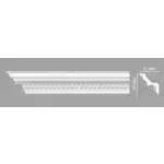 Потолочный плинтус 95002 DECOMASTER 88*83*2400 мм