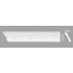 Потолочный плинтус с орнаментом DECOMASTER 95036 83*66*2400