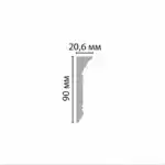 Молдинг карниз D226-115 DECOMASTER белый матовый 90 мм