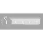Плинтус потолочный DT-303A DECOMASTER 140х75х2400 мм