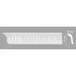 Гибкий потолочный плинтус DT-9813 DECOMASTER  100*60*2400 мм