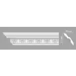 Потолочный плинтус с орнаментом DECOMASTER DT-9851 115*90*2400