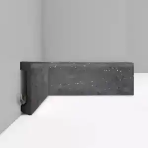 Плинтус напольный D235-1632G DECOMASTER бетон темный мерцающий 80*17*2400 мм