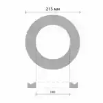 Розетка потолочная 80205 DECOMASTER 215 мм