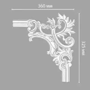 Угол декоративный 97803-2R DECOMASTER 325*360*25 мм