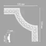 Угол декоративный 98703-2 DECOMASTER 326*326*15 мм
