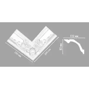 Угол внутренний DP-353R DECOMASTER 73*113*290*290 мм