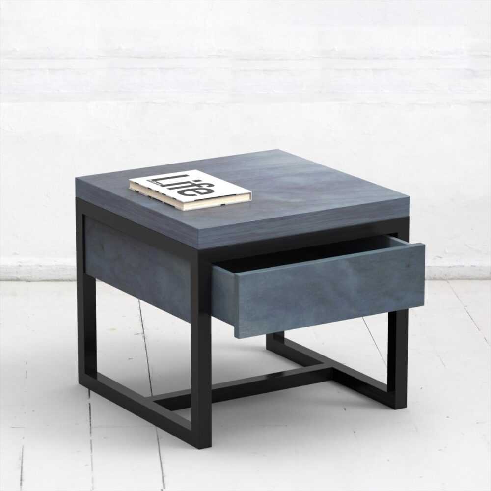 Стол журнальный old drawer фанера-винтажный синий ARCHPOLE Стол журнальный old drawer фанера-винтажный синий ARCHPOLE