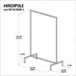 Вешалка напольная минимализм в розовом цвете ARCHPOLE
