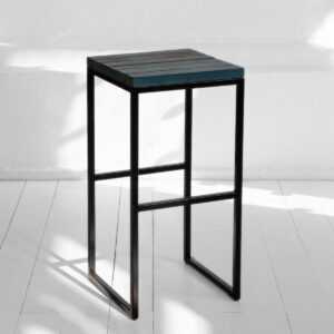 Табурет барный flatmoon из реек фанера-винтажный синий ARCHPOLE