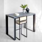 Стол барный metalstripe микроцемент-темно-серый ARCHPOLE