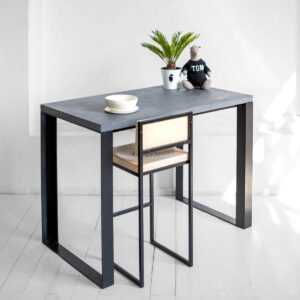 Стол барный metalstripe микроцемент-темно-серый ARCHPOLE