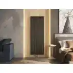 Трубчатый радиатор с прямоугольным профилем 30х60 GUARDO RETTA 6SP 2500 мм высотой, 140 мм шириной, 2 секции, боковое подключение, 6SP-2500-02 BK-VER RAL9016 белый матовый