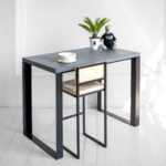 Стол барный metalstripe микроцемент-темно-серый ARCHPOLE