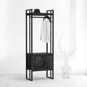 Гардеробный модуль с ящиком old zinger фанера-винтажный черный ARCHPOLE