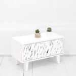 Прикроватная тумба mirror naturale фанера-винтажный белый ARCHPOLE