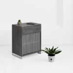 Комод цепи 600х400 h-750мм винтажный серый с белыми цепями ARCHPOLE