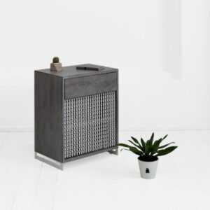 Комод цепи 600х400 h-750мм винтажный серый с белыми цепями ARCHPOLE