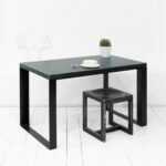 Стол обеденный metalstripe фанера-винтажный черный ARCHPOLE