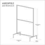 Рейл для одежды минимализм b натуральный ARCHPOLE