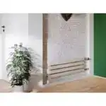 Трубчатый радиатор с прямоугольным профилем 30х60 GUARDO RETTA 6SP 380 мм высотой, 500 мм шириной, 5 секций, боковое подключение, 6SP-0500-05 BK-GOR RAL9016 белый матовый