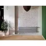 Трубчатый радиатор с прямоугольным профилем 30х60 GUARDO RETTA 6SP 300 мм высотой, 500 мм шириной, 4 секции, боковое подключение, 6SP-0500-04 BK-GOR RAL9016 белый матовый