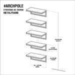 Стеллаж из полок минимализм фанера-винтажный белый ARCHPOLE