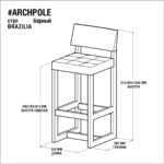 Стул барный Бразилия деним ARCHPOLE
