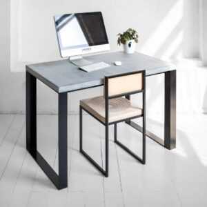 Стол рабочий metalstripe микроцемент-серый ARCHPOLE