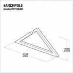 Вешалка треугольник фанера-винтажный черный ARCHPOLE