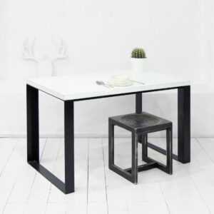 Стол обеденный metalstripe фанера-винтажный белый ARCHPOLE
