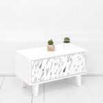 Прикроватная тумба mirror naturale фанера-винтажный белый ARCHPOLE
