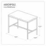 Стол барный минимализм фанера-винтажный белый ARCHPOLE