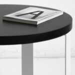 Стол журнальный round crosstripe фанера-винтажный черный ARCHPOLE