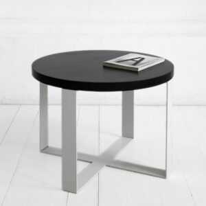 Стол журнальный round crosstripe фанера-винтажный черный ARCHPOLE