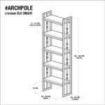 Стеллаж old zinger фанера-винтажный белый ARCHPOLE