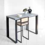 Стол барный metalstripe микроцемент-серый ARCHPOLE