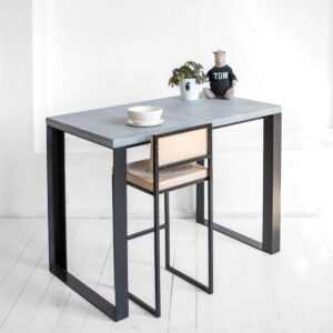Стол барный metalstripe микроцемент-серый ARCHPOLE