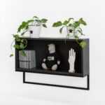 Полка минимализм с коробом фанера-винтажный черный ARCHPOLE