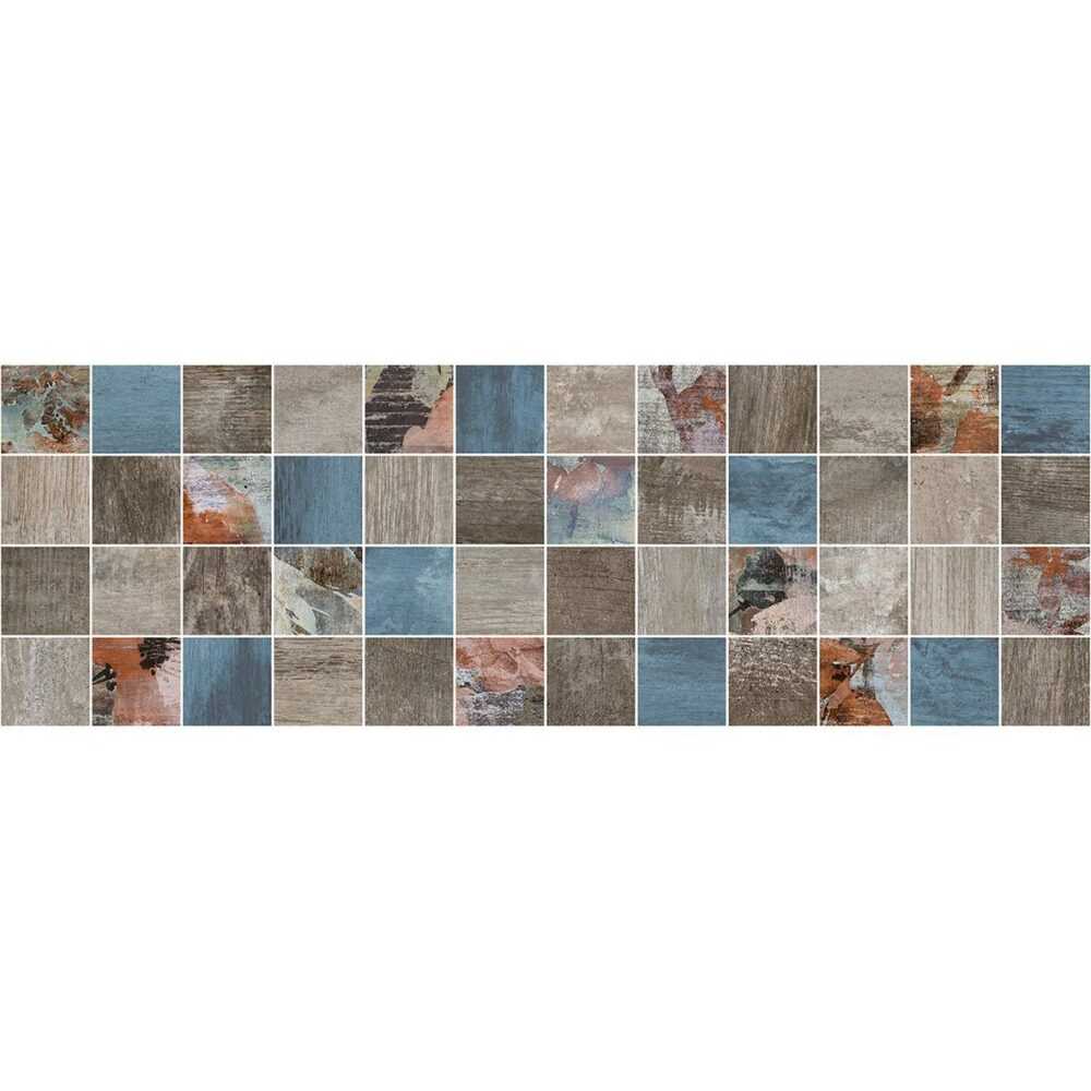 Country декор мозаичный тёмный 20×60 LAPARET