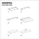 Стеллаж из полок шпион фанера-винтажный синий ARCHPOLE