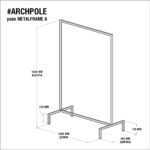 Вешалка напольная минимализм в черном цвете ARCHPOLE