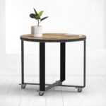 Стол обеденный round crosstripe старая доска-коричневая ARCHPOLE