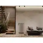 Трубчатый радиатор с круглой трубой 32 мм GUARDO TORRE 3D 900 мм высотой, 82 мм шириной, 2 секции, боковое подключение, 3D-0900-02 BK-VER R9016(M) белый матовый