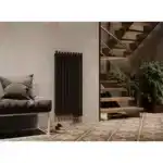 Трубчатый радиатор с круглой трубой 32 мм GUARDO TORRE 3D 1100 мм высотой, 82 мм шириной, 2 секции, боковое подключение, 3D-1100-02 BK-VER R9016(M) белый матовый